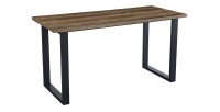 Table à manger haute EDWAR longueur 180cm en décor mango, idéal pour une salle à manger conviviale