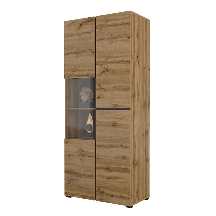 Hoher Vitrinenschrank mit 2...