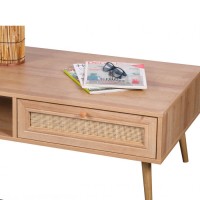 Table basse ALTA chêne clair – Design scandinave et rangement pratique