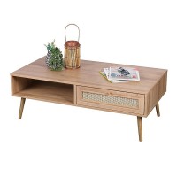 Table basse ALTA chêne clair – Design scandinave et rangement pratique