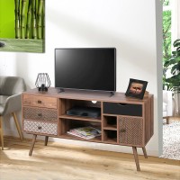 Meuble TV collection  ALTA coloris chêne avec 4 tiroirs – Design scandinave et rangements pratiques