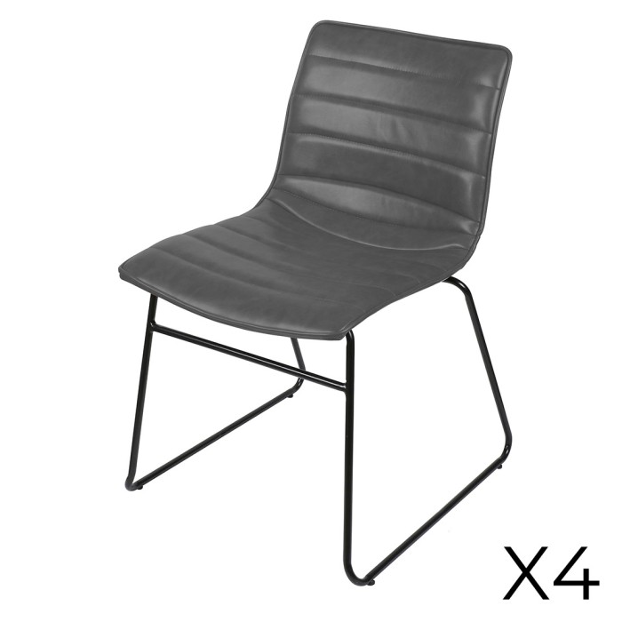 Set van 4 stoelen van PU...