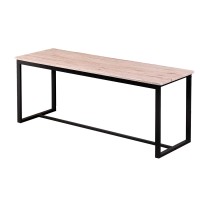 Banc en bois avec structure en métal noir collection DARYL. Style industriel