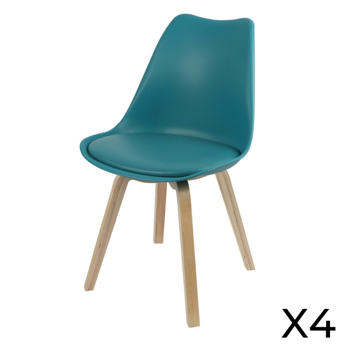 Set van 4 design stoelen in...