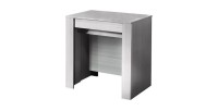 Console extensible, Collection NOSOL, couleur chêne blanc, dimensions 54x78cm