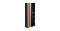 Vitrine haute design collection DEAN – 2 portes avec éclairage LED intégré