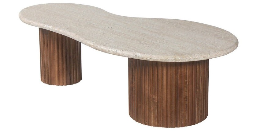 Table basse en bois massif collection DELHI - Style ethnique et design