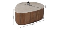 Table basse en bois massif collection DELHI 100cm - Style ethnique et design