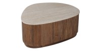 Table basse en bois massif collection DELHI 100cm - Style ethnique et design