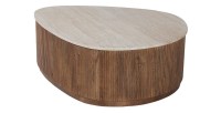 Table basse en bois massif collection DELHI 100cm - Style ethnique et design