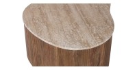 Table basse en bois massif collection DELHI 80cm - Style ethnique et design