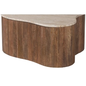 Table basse en bois massif collection DELHI 80cm - Style ethnique et design