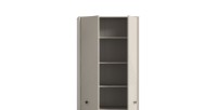 Armoire de rangement LUNA – Beige mat – 3 portes, 6 niches – À poser