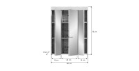 Ensemble de meubles de salle de bain RIDLEY – Meuble sous vasque et rangement miroir – Blanc et chêne clair