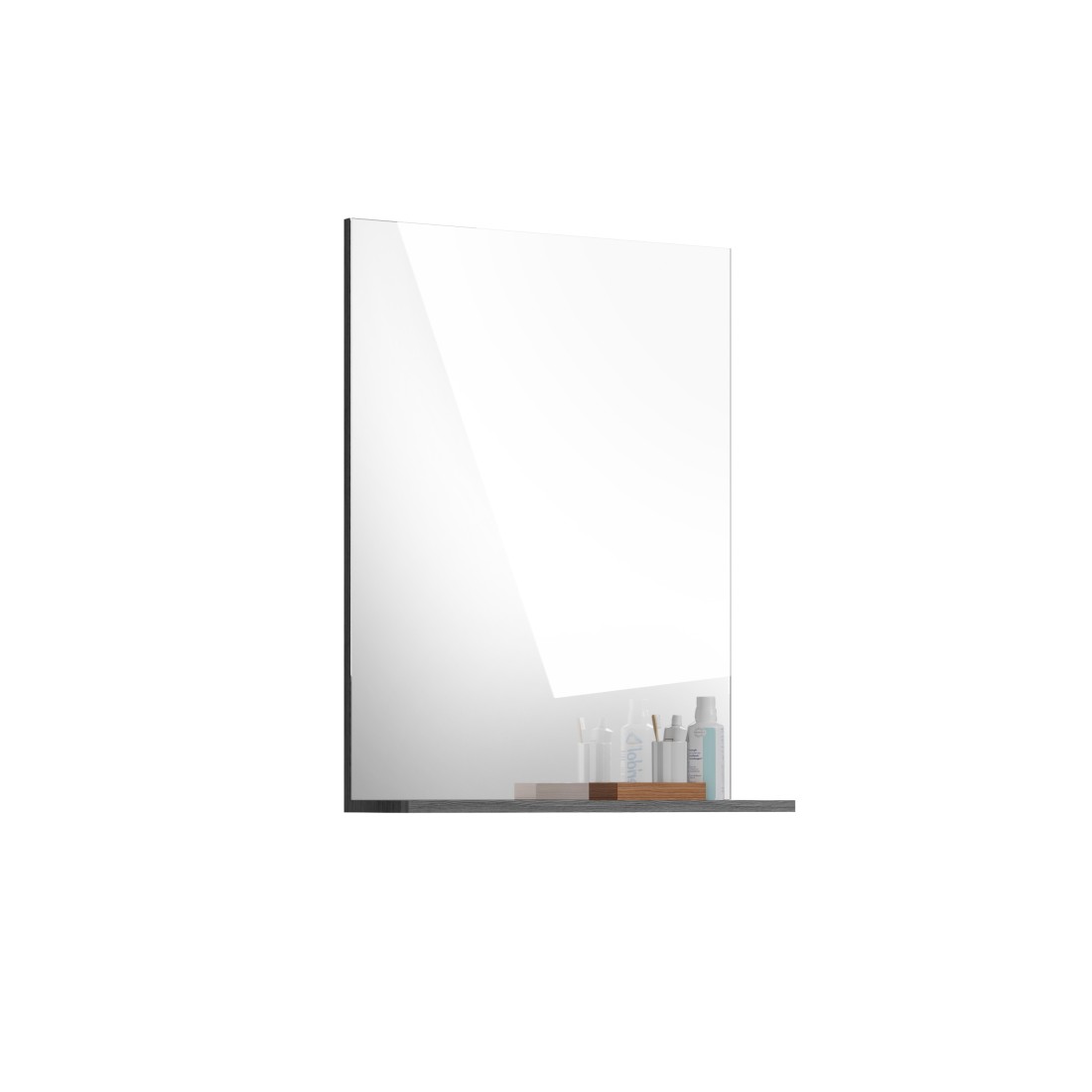 Miroir de salle de bain SCOTT – Gris foncé – 60x79x18 cm