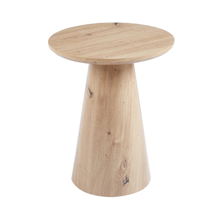 Table d'appoint ronde collection TIGNES – Effet pin – D45 x H55 cm