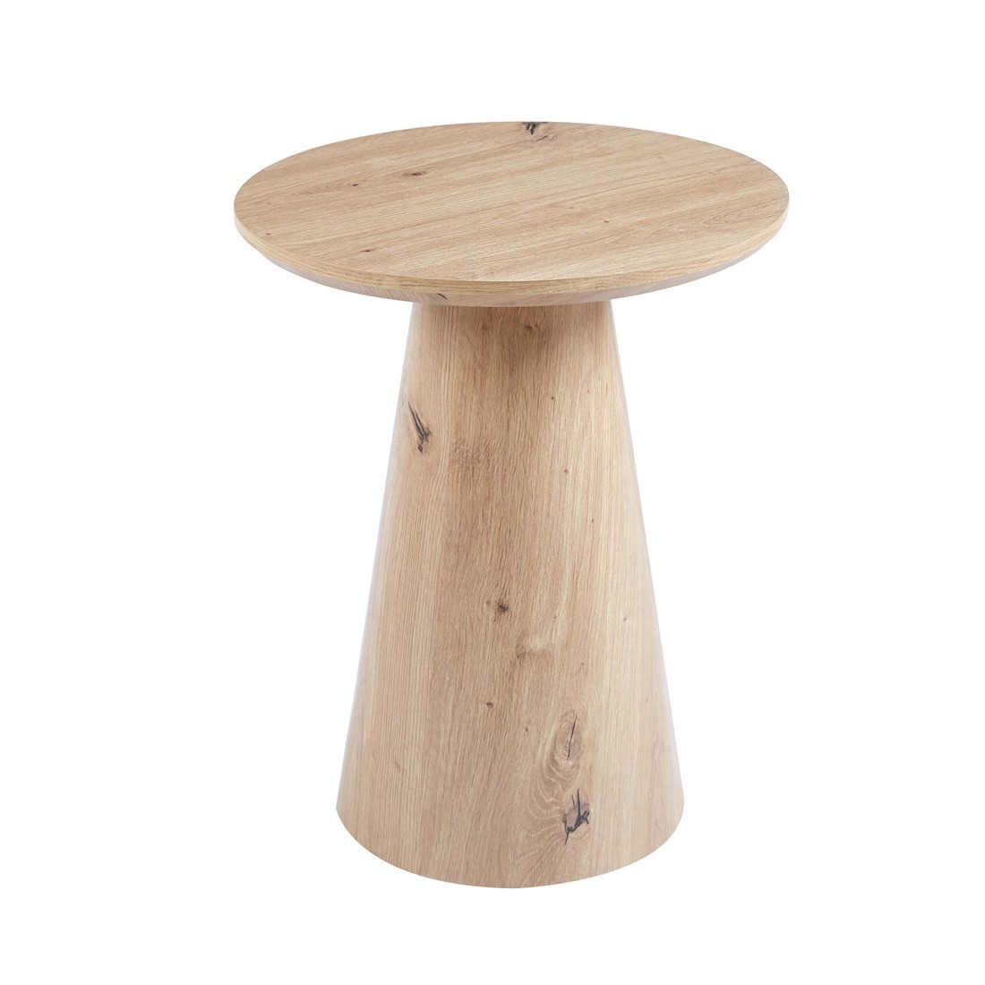 Table d'appoint ronde collection TIGNES – Effet pin – D45 x H55 cm