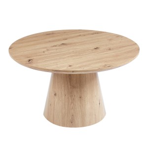 Table basse ronde collection TIGNES – Décor effet pin – D80 x H47 cm