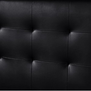 Lit coffre RICO – 160x200 cm – Coloris noir – Sommier inclus – Design élégant et pratique